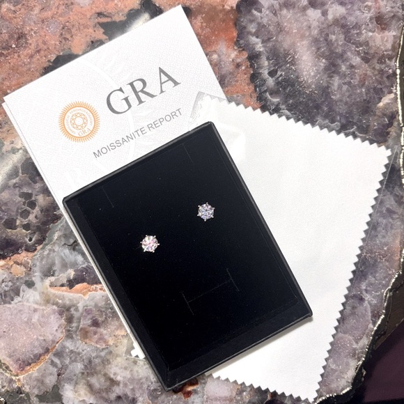 2 CTW MOISSANITE SCREW BACK POST EARRINGS